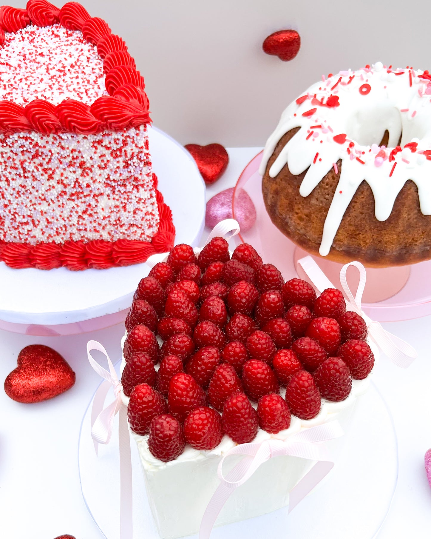 RASPBERRY HEART CAKE