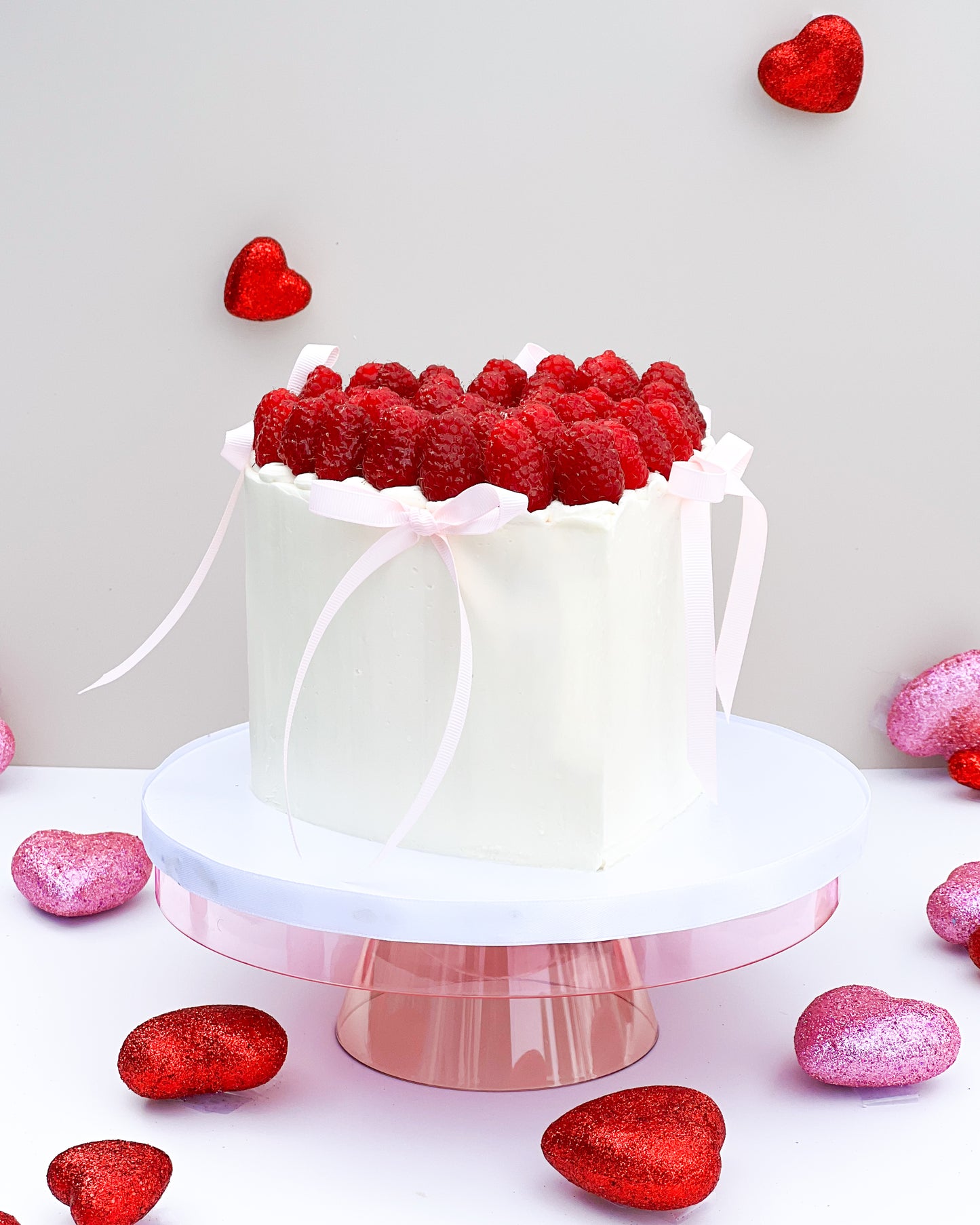 RASPBERRY HEART CAKE