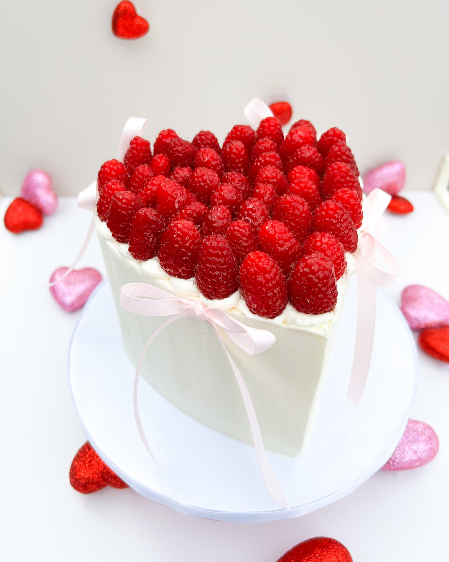 RASPBERRY HEART CAKE